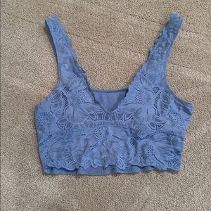 Aerie Blue Lace Crop Top
